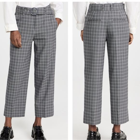 Club Monaco Enamel Ring Pants in Grey Base High Rise - Picture 1 of 8